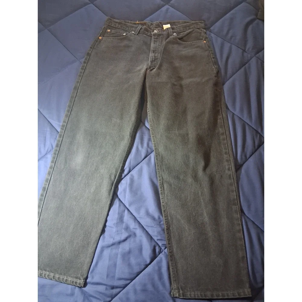 Vintage Levis 550 Relaxed Fit Black Jeans Made in USA 36x30 550-0260 1997